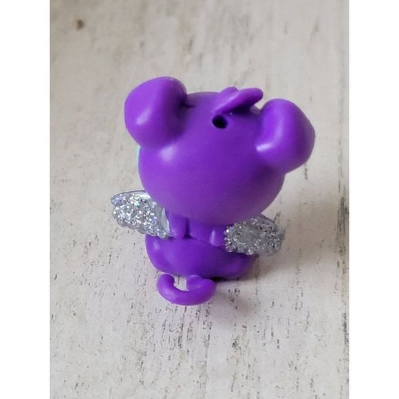 SML mini purple puppy dog glitter Wing Hatchimals toy figure - Picture 3 of 4